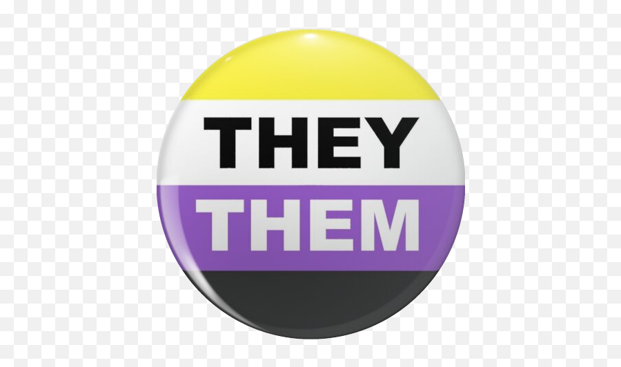 They Them Pronouns Button Blank Template - Imgflip Language Png,Nonbinary Icon