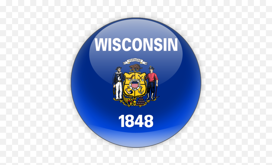 Round Icon Illustration Of Flag Ofu003cbr U003e Wisconsin - Wisconsin Department Of Corrections Png,Oregon Icon