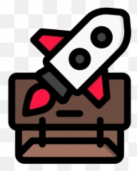 Startup Rocket Briefcase Free Icon - IconIconscom Horizontal png