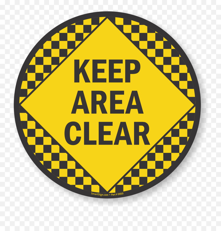 Keep Area Clear Adhesive Floor Sign Png Icon Bump Stop
