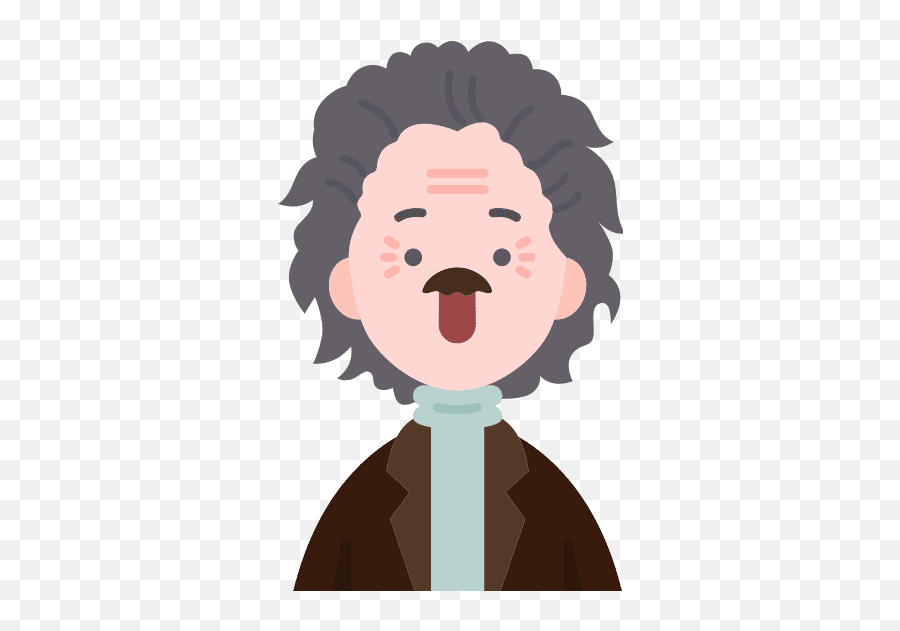 Albert Einstein Cartoon Icon - Canva Hair Design Png,Albert Einstein Icon