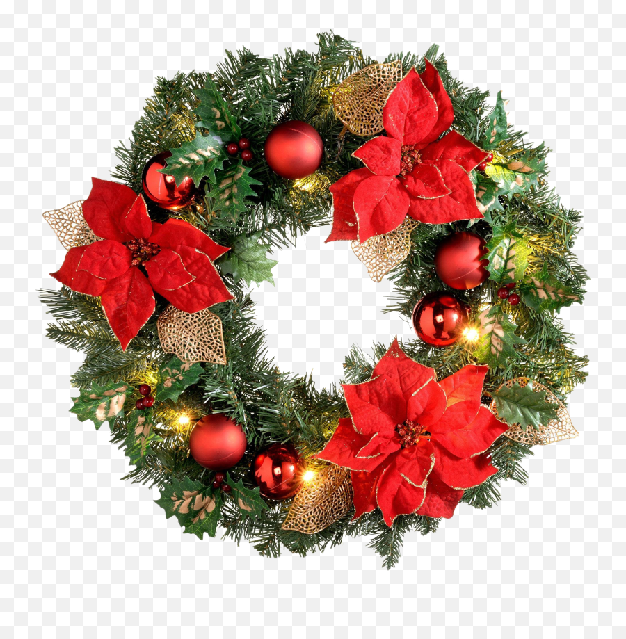 Red Christmas Wreath Png File - Christmas Wreath,Christmas Reef Png