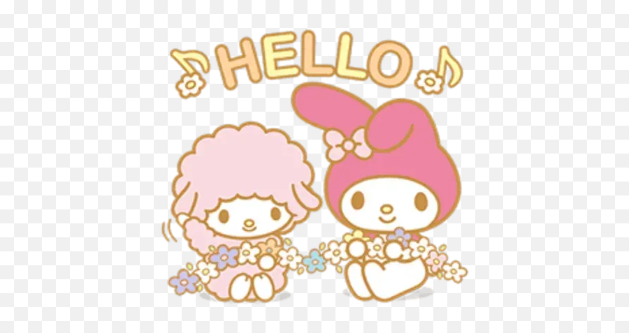 My Sweet Piano Whatsapp Stickers - My Melody And My Sweet Piano Png,My Melody Transparent