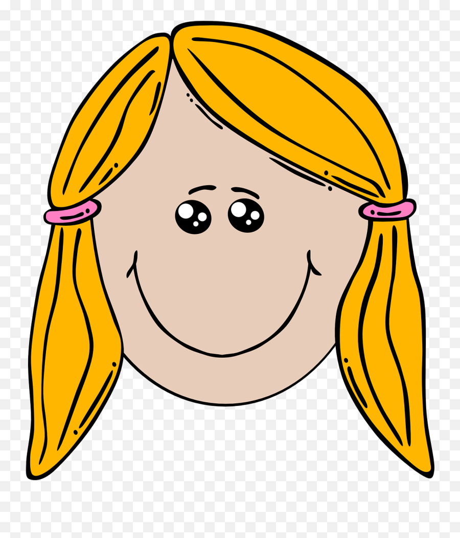Girl Smiling Face - Free Vector Graphic On Pixabay Girl Happy Face Clipart Png,Smiley Face Png Transparent