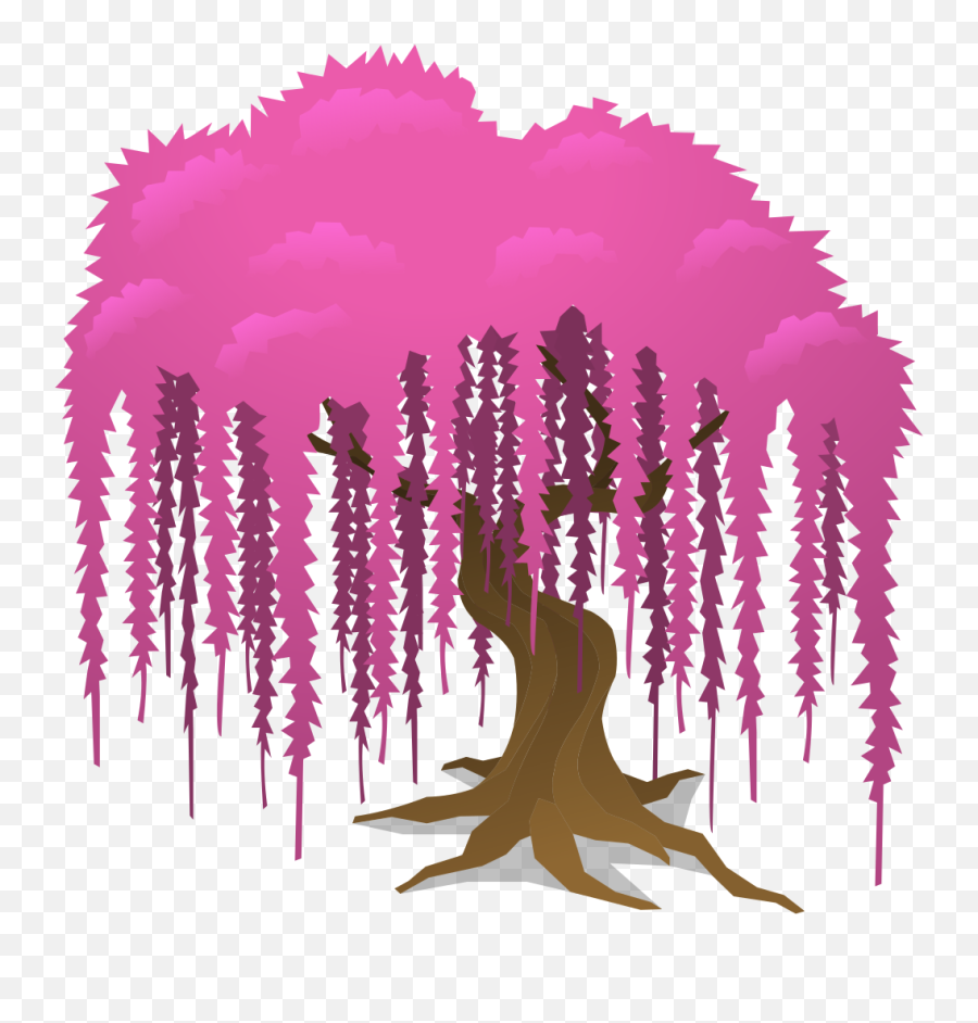 Download Hd Weeping Willow Pink - Pink Weeping Willow Clipart Png,Weeping Willow Png
