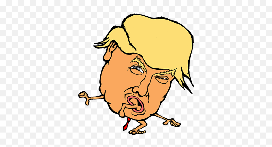 Trump Fat Heads Messages Sticker - Clip Art Png,Trump Head Transparent