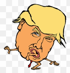 Trump Fat Heads Messages Sticker - Clip Art Png,Trump Head Transparent