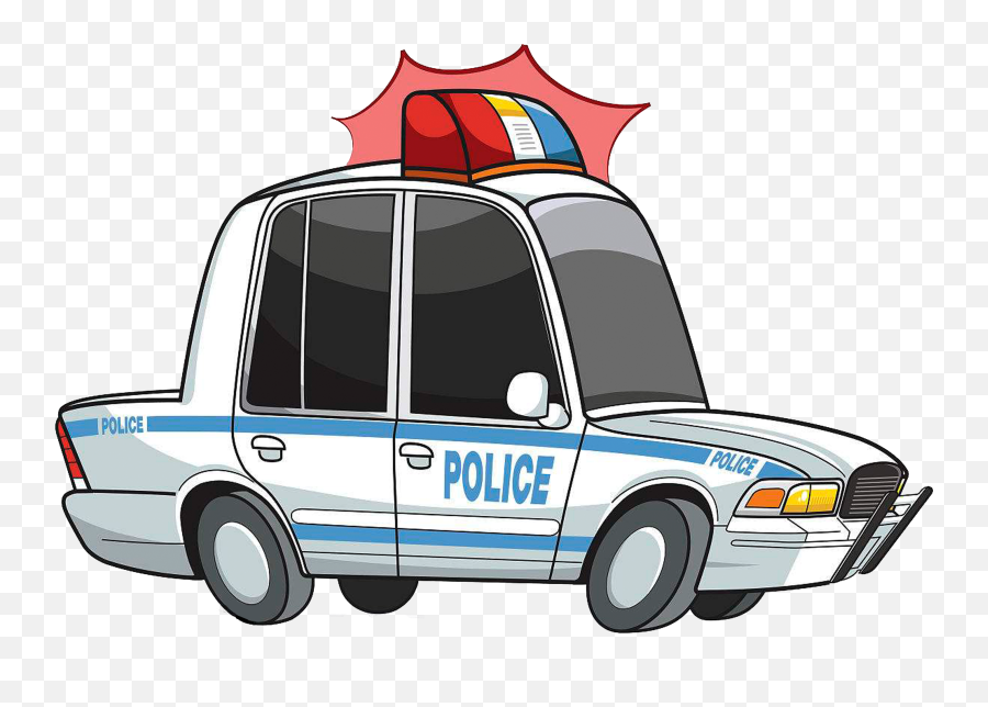 Chase A Warning Light - Cartoon Police Car Chase Full Size Cartoon Cop Car Png,Chase Png