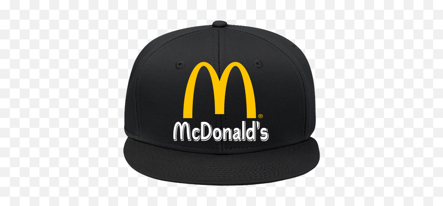 Mcdonalds Snap Back Flat Bill Hat - Transparent Mcdonalds Hat Png,Mcdonalds Logo No Background