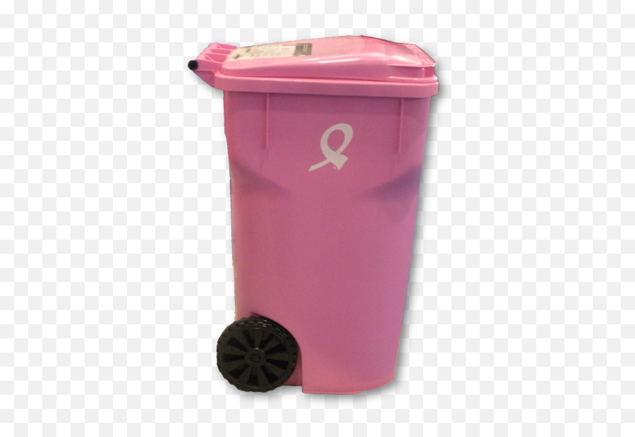 Download Pink Cart Garbage Can - Breast Cancer Garbage Can Waste Png,Garbage Can Png