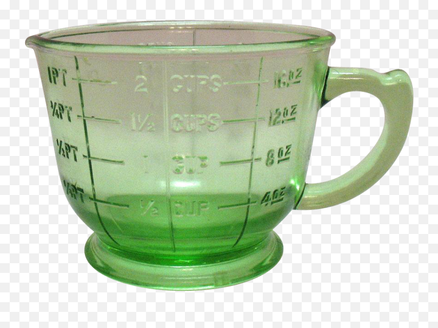 Measuring Cup Png - Vintage Two Cup Green Measuring U0026 Mixing Copo De Medida Png,Measuring Cup Png