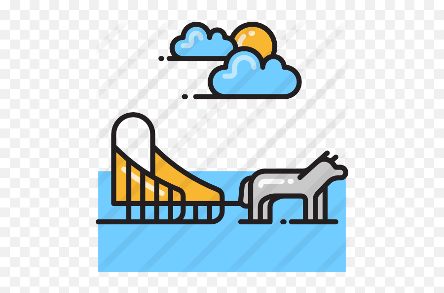 Dog Sled - Free Transport Icons Sled Dog Icon Png,Sled Png