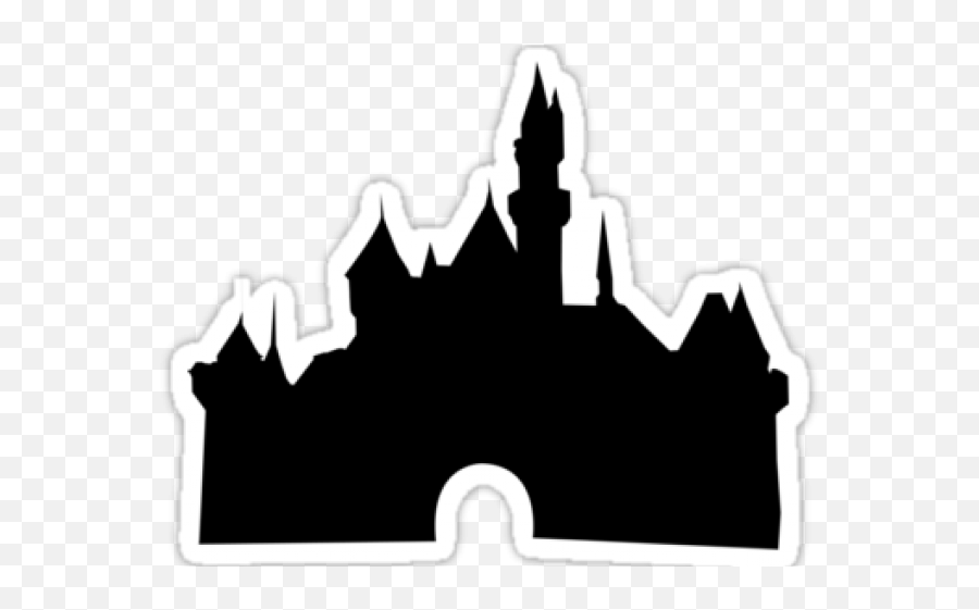 Walt Disney Castle Silhouette - Simple Disney Castle Silhouette Png,Disney Castle Png