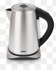 Aztech Silvertone Temperature Controlled Electric Kettle - Kettle Png,Kettle Png
