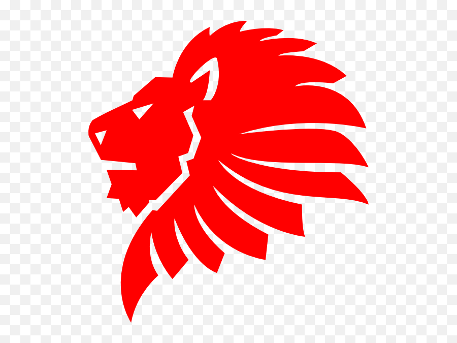 Lion Clipart Red Transparent Free For Download - Lion Silhouette Png,Lion Clipart Png