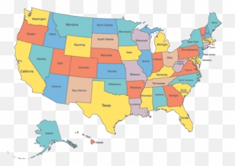 Blank Usa Map - Learn The Us States Png,Usa Map Png