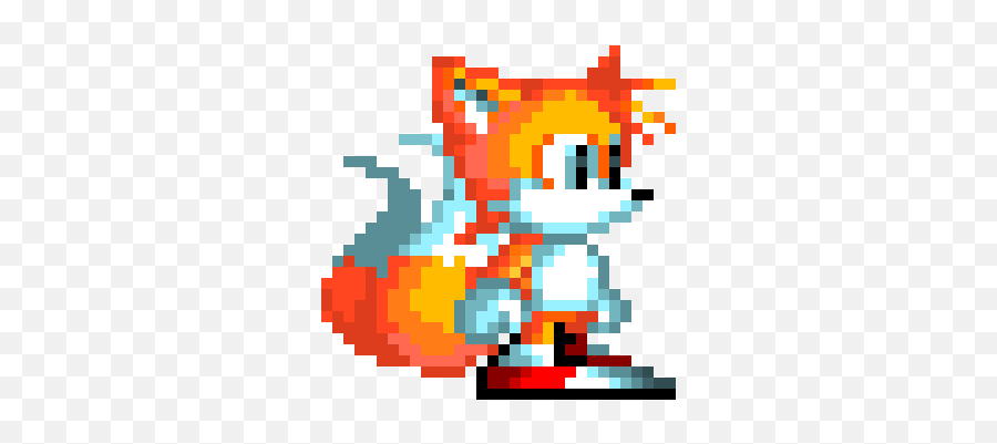 Sonic Mania And 2 Fusion Tails - Sonic Mania Tails Pixel Png,Sonic And Tails Logo