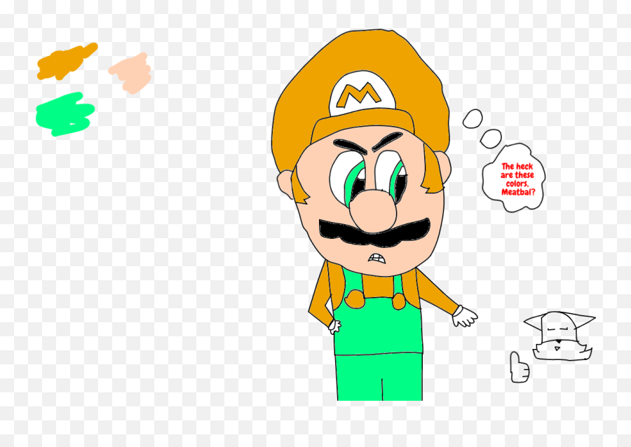 Some Crappy Art Work - Three Color Challenge Wattpad Fictional Character Png,Mario Head Transparent