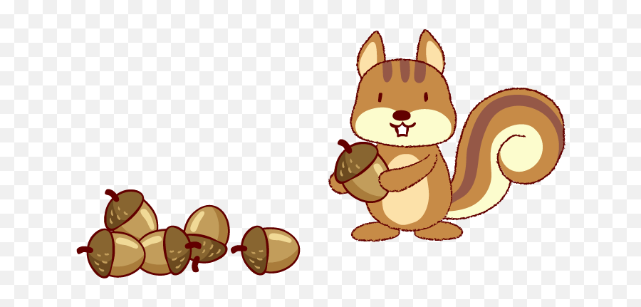 Cartoon Clip Art Loves Transprent - Squirrel And Nut Clipart Png,Squirrel Clipart Png
