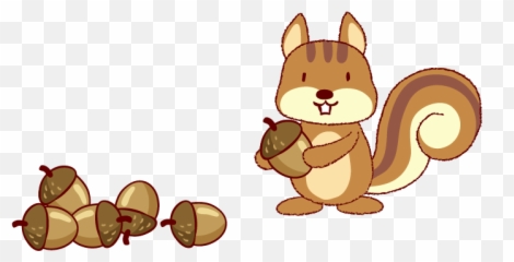 Cartoon Clip Art Loves Transprent - Squirrel And Nut Clipart Png,Squirrel Clipart Png