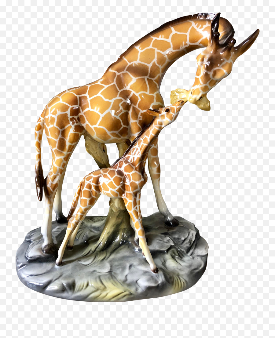 Vintage Italian Ceramic Giraffes - Ceramic Giraffe Png,Giraffe Transparent