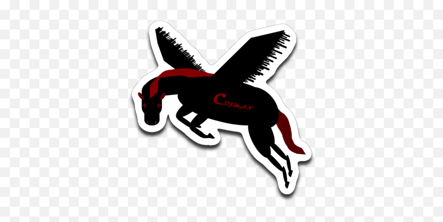 Cozman Dreamin 4x3 Decal Red And Blue - Automotive Decal Png,Red Pegasus Logo