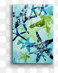 Green And Blue Sea Stars Box Art - Starfish Png,Blue Starfish Logo