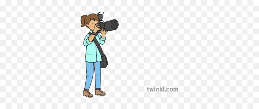 Female Photographer Illustration - Twinkl Photopgraphet Illustration Png,Photographer Png