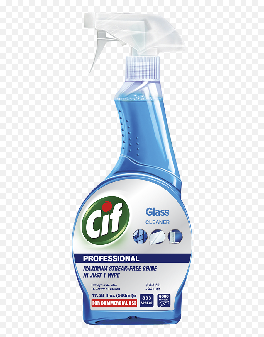 Cif Glass Cleaner 520ml Unilever Professional India - Cif Glass Cleaner 520ml Png,Windex Png