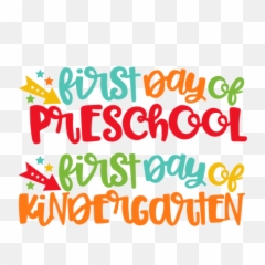 Svgs Free Svg Cuts Cute Cut Files - First Day Of Preschool Clipart Png,Kindergarten Png