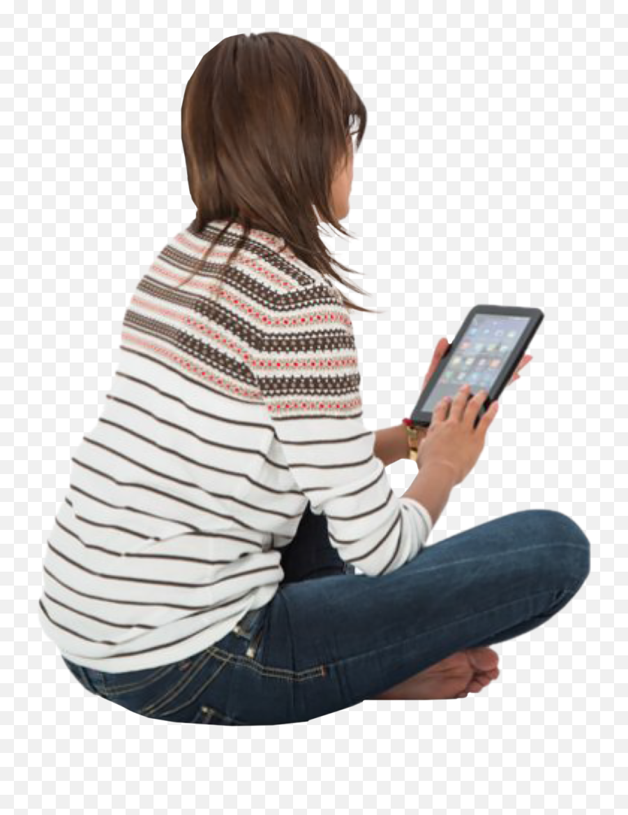 Woman Sitting Back - Cut Out People Sitting Back Png,Person Sitting In Chair Back View Png