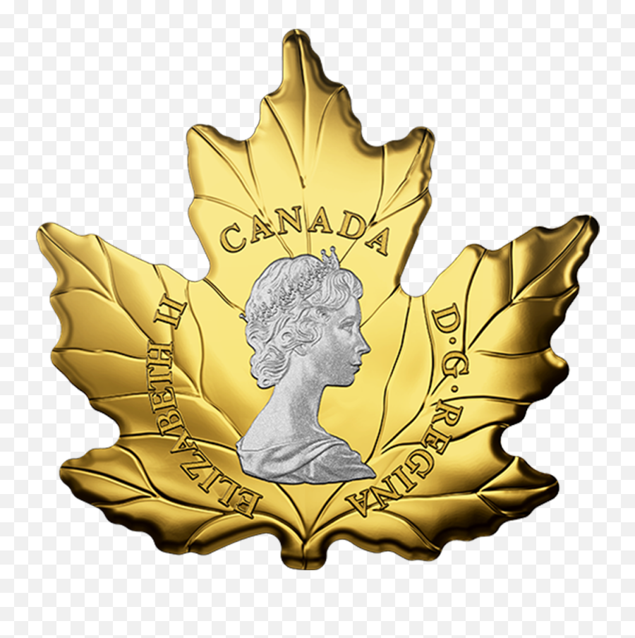 Maple Leaf - Silhouette 1 Oz Emkcom Gold Png,Leaf Silhouette Png