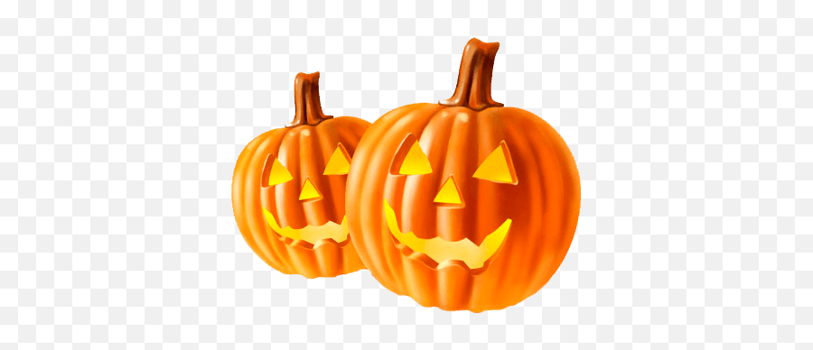 Two Pumpkins Halloween Transparent Png - Halloween Pumpkins Png,Calabaza Png