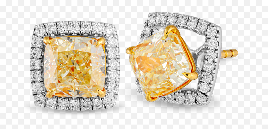 Fancy Yellow Diamond Earrings - Engagement Ring Png,Yellow Diamond Png