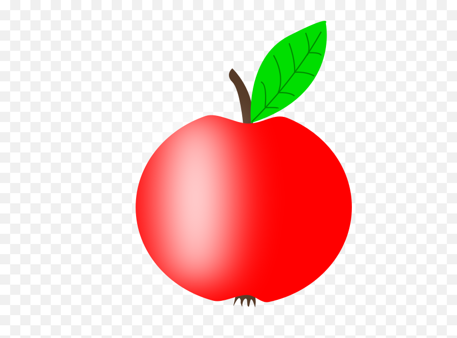 Red Apple Vector Image With A Green Leaf Free Svg Png Logo