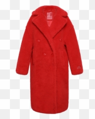 Icon Teddy Coat Red - Long Sleeve png