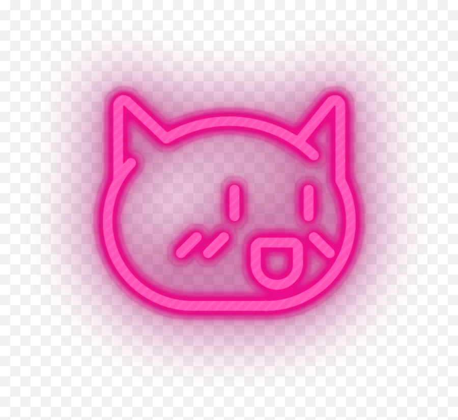 Cat Neon Sign - Animals Led Neon Decor Girly Png,Dva Rabbit Icon Text
