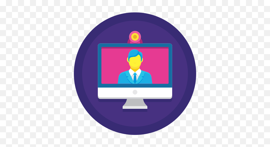 Video Conference Webinar Icon Png Free Pik - Transparent Video Conference Icon Png,Video Conferencing Icon