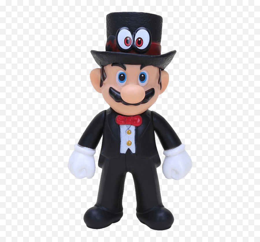 Super Mario 5u0027u0027 Figure Cappy Black Tuxedo Outfit New - Mario Black Cappy Hat Png,Cappy Icon