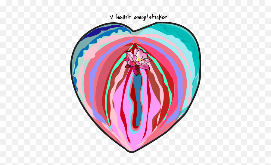 Vagina Heart Patch Happy Noise - Illustration Png,Vagina Png