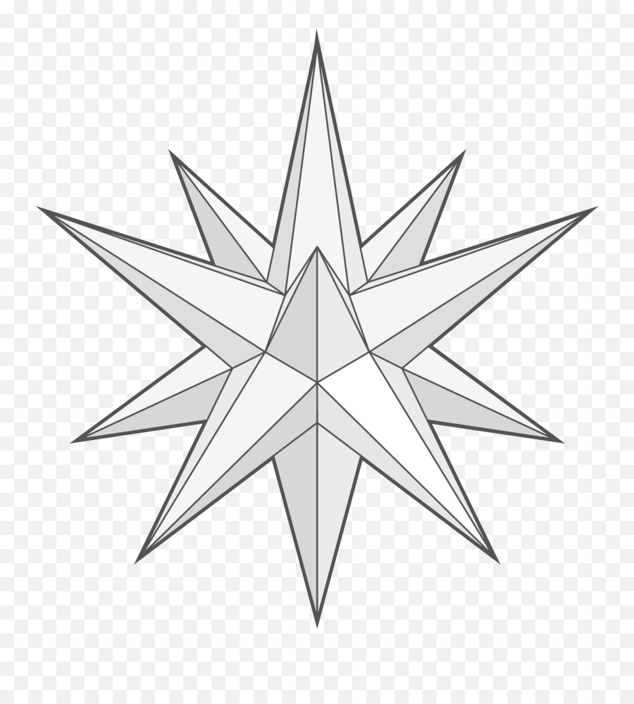 12 - Point 3d Paper Star Pattern And Instructions 6 Pointed Star 3d Png,3d Star Png