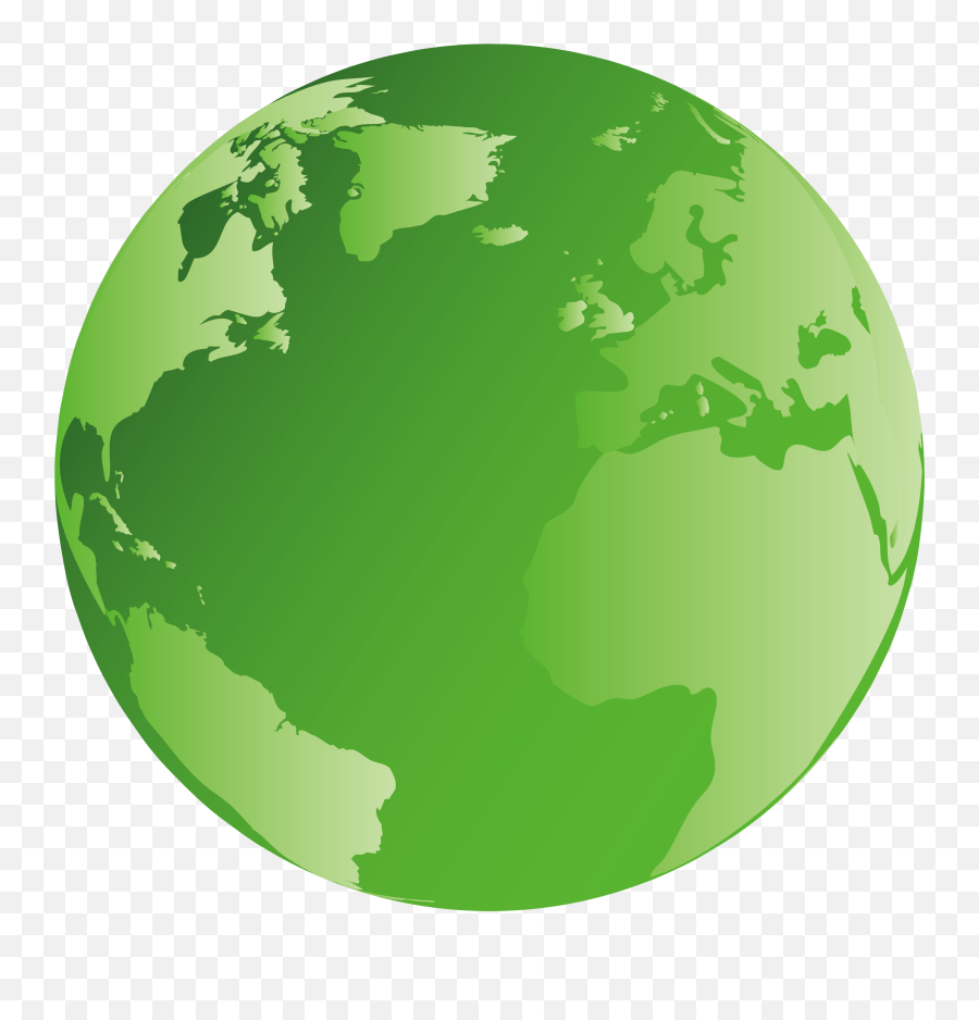 Download Earth Green Icon - World Png Icon In Green Png Background Green Earth Png,Globe Png Icon