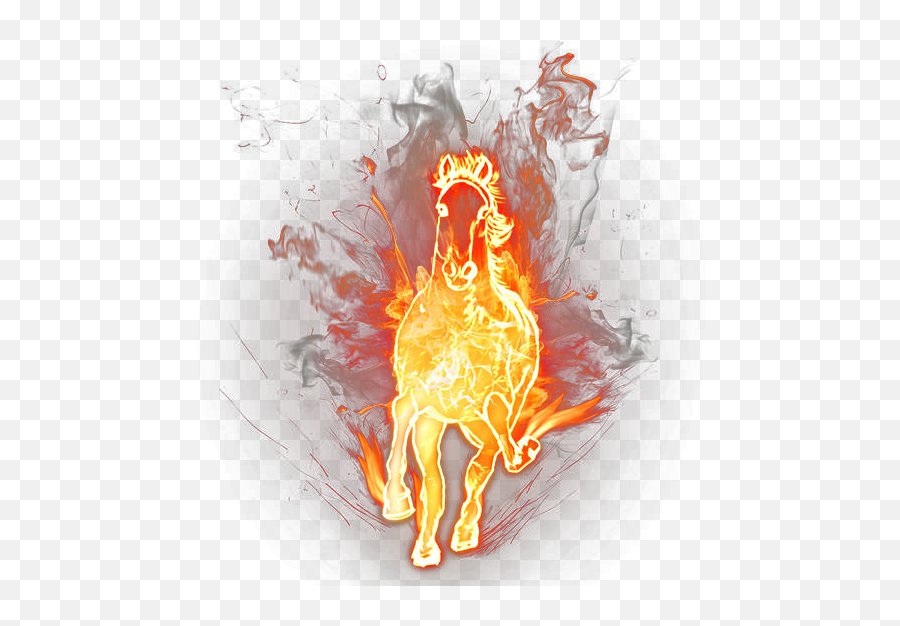 Download Fire Horse Wallpaper Free Transparent Image Hq - Horse On Fire Png,Campfire Transparent Background