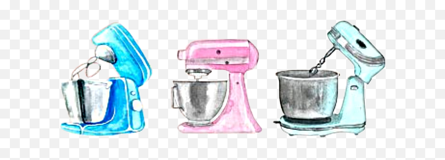 Watercolor Mixer Blender Kitchenaid Kitchenware Cooking - Mixer Sketches Watercolor Transparent Png,Blender Transparent Background