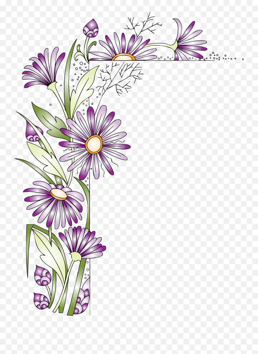 Download Purple Flower Border - African Daisy Png Image With Transparent Purple Flower Border Png,Purple Flower Border Png