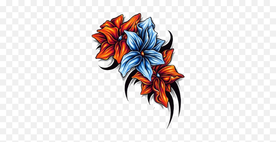 Flower Tattoo Png Image - Color Flower Tattoo Png,Flower Tattoo Png