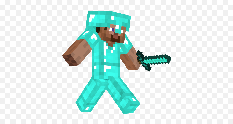 Download Steve With Diamond Armor - Minecraft Steve With Steve In Diamond Armor Png,Minecraft Diamond Sword Png
