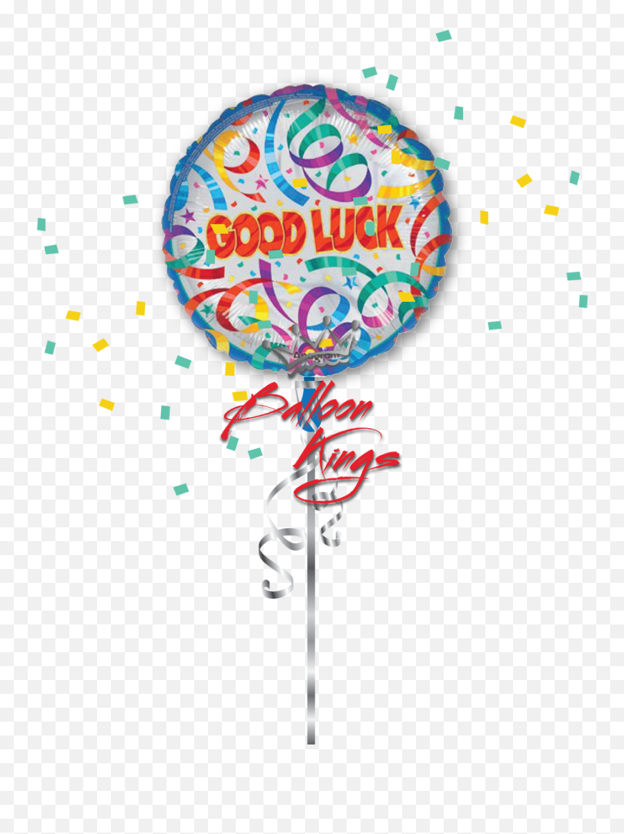 Download Hd Good Luck Confetti - Good Luck Balloon Small Good Luck Balloons Png,Good Luck Png