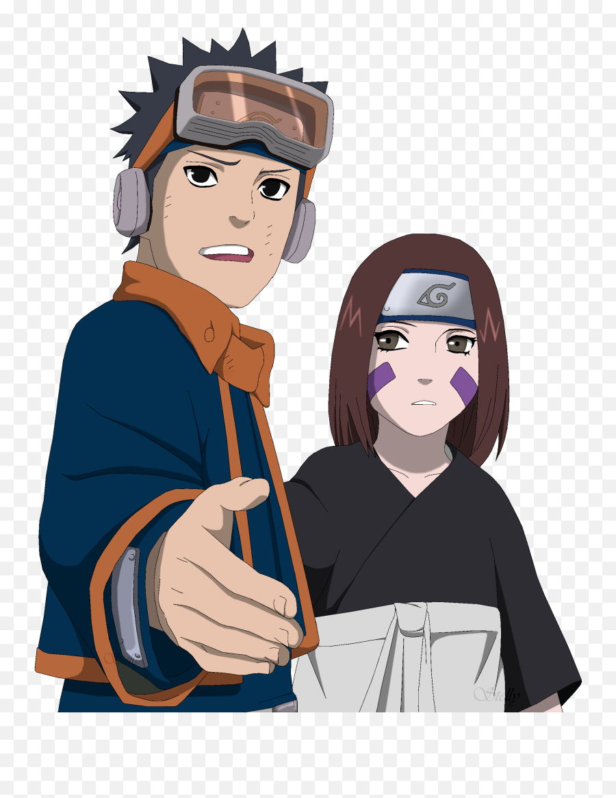 Obitoerin654lineartcoloredbydennisstelly - D6th7d4 Obito And Rin Png,Obito Png