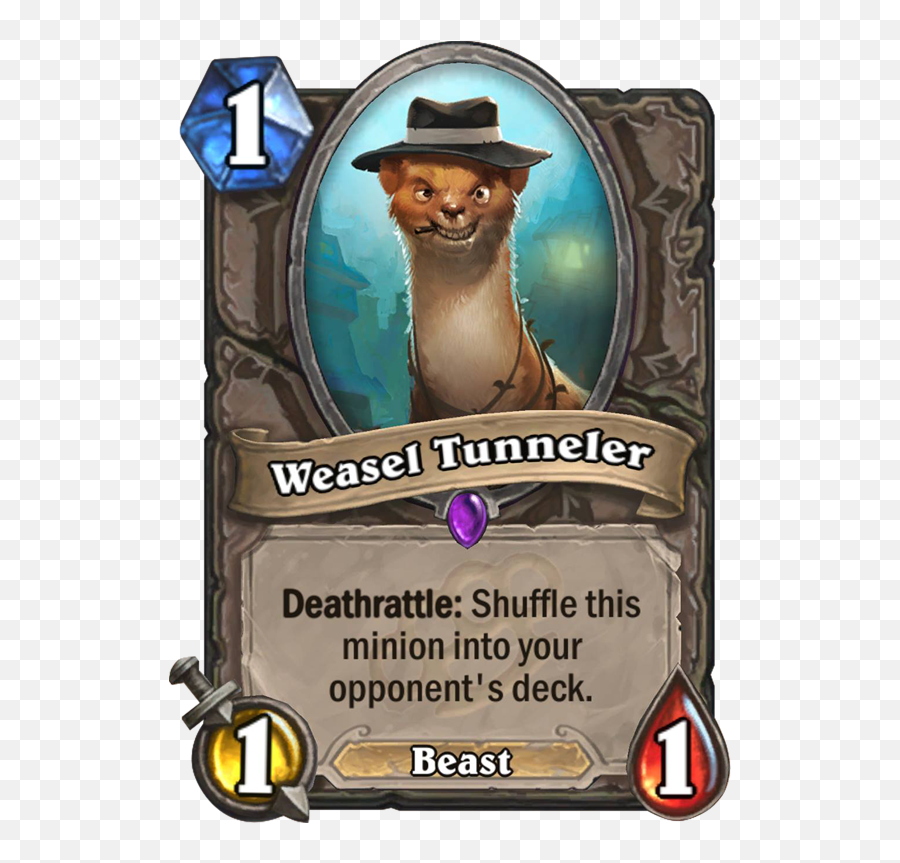 Weasel Tunneler - Hearthstone Top Decks Beast Card Hearthstone Png,Weasel Png